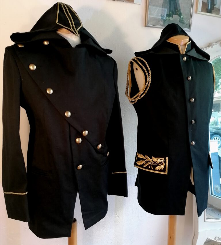 black-golden uniformstyle jackets, gilets
