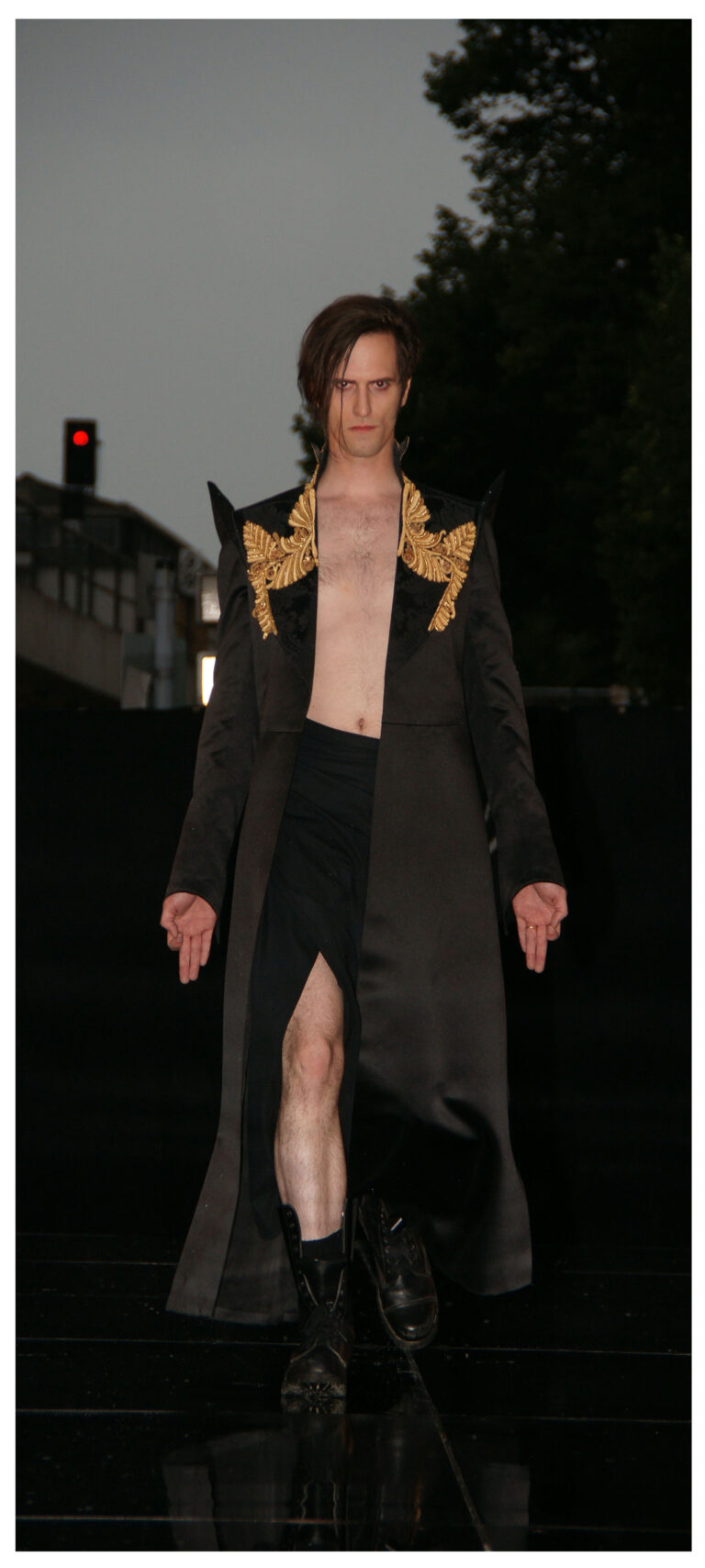 model on the catwalk