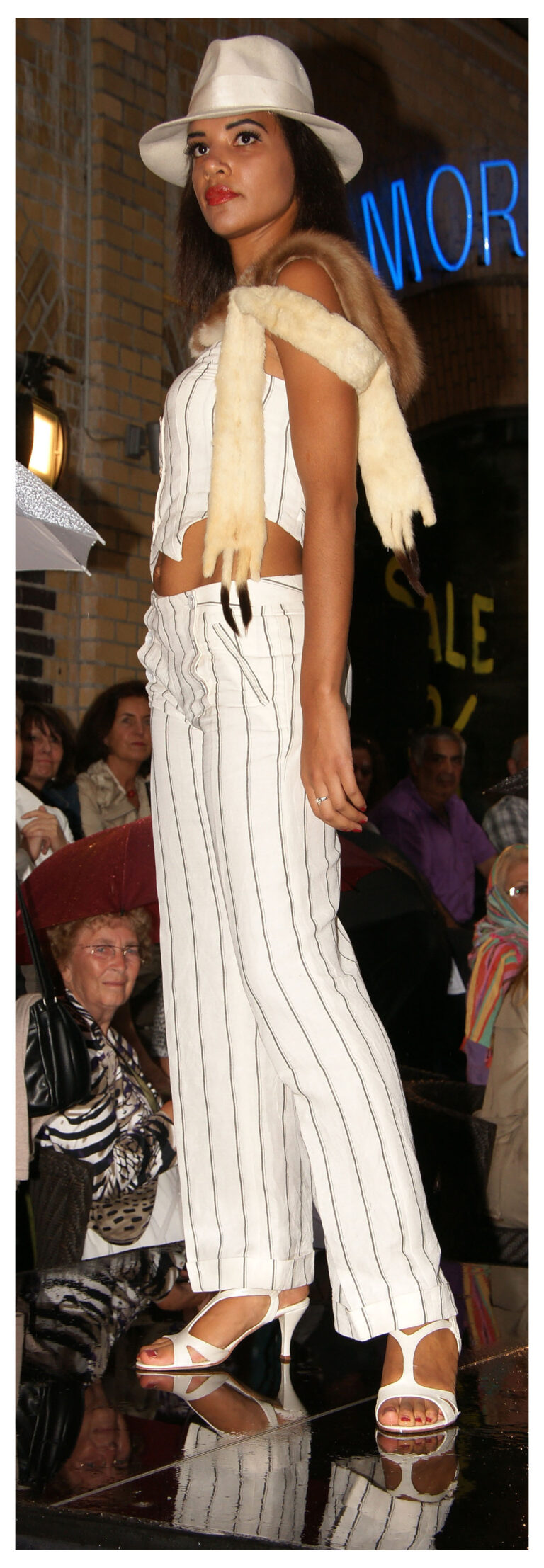 my collection "Syndikat" on the catwalk, summerpinstripestyle